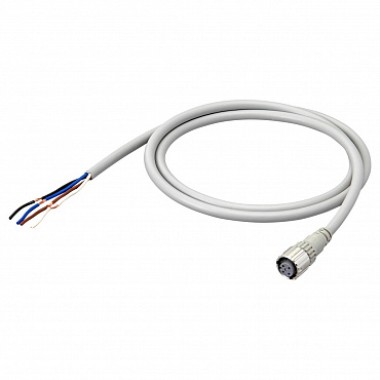 Кабель датчика с гнездом M12 Smartclick, прямое, 4-пров., 3м, огнестойкий, изгибостойкий(робототехн.