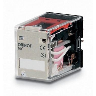 Реле серии MY-S, форма контактов 4PDT, напряжение питания 24 V DC MY4 24DC (S)