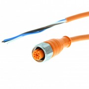 Кабель датчика, разъем прямой М12 нерж., PVC, 4 контакта, 10 м -- Lumberg Y92E-S12PVC4S10M-L