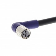 Кабель с гнездом M8 3-pin, угловое, ПВХ, 2м, basic line XS3F-LM8PVC3A2M
