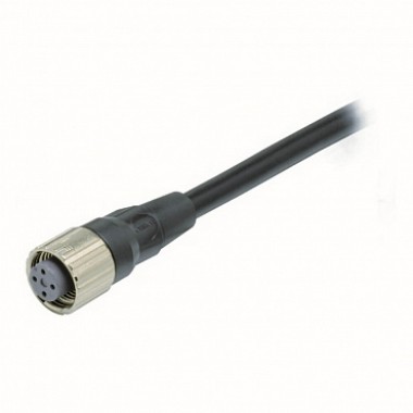 Кабель датчика с гнездом M12 Smartclick, прямое, 4-пров., 2м, IP67, IP69K, маслостойкий XS5F-D421-D8