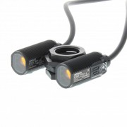 Датчик фотоэл. E3FA, M18, пластик, красный свет, световой барьер, 20м, NPN, на свет/темноту, кабель