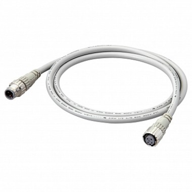 Кабель датчика штекер M12 прямой/гнездо M12 прямое, Smartclick, 4-пров., 2м, огнестойкий, изгибостой