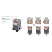 MKS1XTIN-10 DC24 - Реле серии MKS(X), модель с тестовой кнопкой и встроенным операционным индикаторо