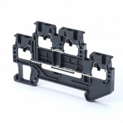 Клемма серии XW5 Push-in Plus , 1.5 мм2, два полюса, двухрядная, 1:1 черная, напряжение 500 В, ток 1
