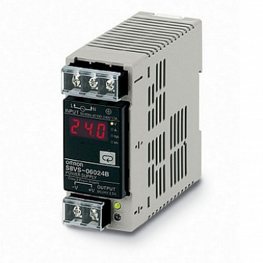 Импульсный блок питания серии S8VS, мощность 60 Вт, выходное напряжение 24 V DC, S8VS-06024B