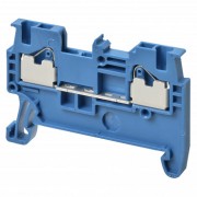 Клемма серии XW5 Push-in Plus , 1.5 мм2, один полюс, однорядная, 1:1, голубая, напряжение 500 В, ток