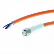 Кабель датчика, гнездо M8 4-pin нерж. сталь, прямое, ПВХ, IP69K, 5м Y92E-S08PVC4S5M-L