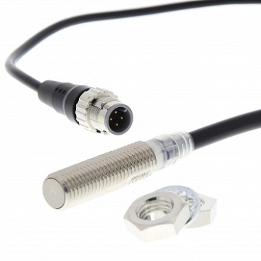 E2E-X2B1T8-M1TJ 0.3M OMS - Датчик индуктивный, нерж. сталь, короткий корпус, M8, заподлицо, 2 мм, DC