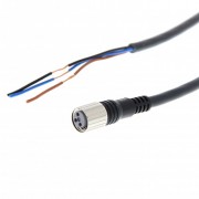 Кабель с гнездом M8 3-pin, прямое, ПВХ, 5м, изгибоустойчивый XS3F-M321-305-R