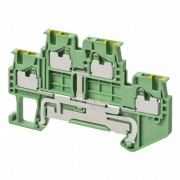 Клемма серии XW5 Push-in Plus , 1.5 мм2, один полюс, двухрядная, 1:1, земля, напряжение 500 В, ток 1