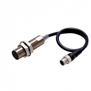 E2E-X12B1TL18-M1TJ 0.3M OMS - Датчик индуктивный, латунь никелир., стандартный корпус, M18, заподлиц