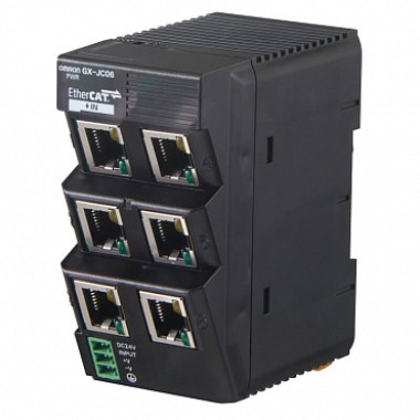 Разветвитель для сети EtherCAT, 6 портов RJ-45, питание 24В= GX-JC06
