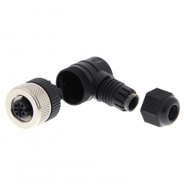 разъем датчика M12 PVC 4 pin угловой - Lumberg Y92E-M12PVC4Aconf-L