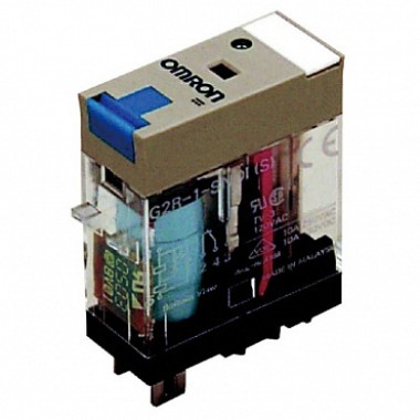 Реле серии G2RS, однополюсное, светодиодный индикатор, напряж. питан.24V DC,ток 10A G2R-1-SN 24DC(S)