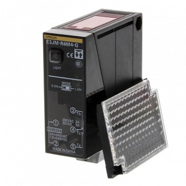Датчик фотоэлектрический, отражение от рефлектора, 4m, AC/DC, реле E3JM-R4M4-G OMS