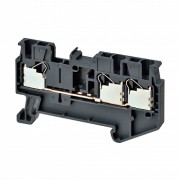 Клемма серии XW5 Push-in Plus , 2.5 мм2, один полюс, однорядная, 1:2, черная, напряжение 1000 В, ток