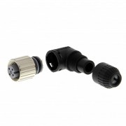 Разъём M12 4-pin, Гнездо, под кабель, L-образный, присоединение пайкой XS2C-D422