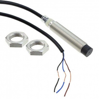 E2B-M12LN08-WP-B1 2M OMI - Датчик индуктивный M12, латунь никелированная, стандартный корпус, незапо
