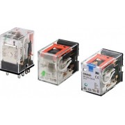 Реле серии MY-GS-R,светодиод, контрольная кнопка, прозрачный корпус 220 V DC MY4IN-GS-R AC220/240