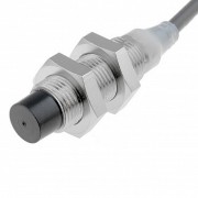 E2A-S12KN08-WP-B1 2M OMS - Датчик индуктивный M12, нержавеющая сталь, короткий корпус, незаподлицо,