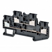 Клемма серии XW5 Push-in Plus , 2.5 мм2, два полюса, двухрядная, 1:1, черная, напряжение 1000 В, ток