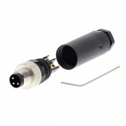 разъем датчика M08 PVC 3 pin прямой, папа - Lumberg Y92E-MM08PVC3Sconf-L