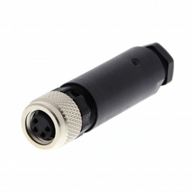 разъем датчика M08 PVC 4 pin прямой - Lumberg Y92E-M08PVC4Sconf-L